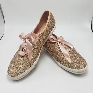 Keds x Kate Spade Pink Sequin Tennis Shoes